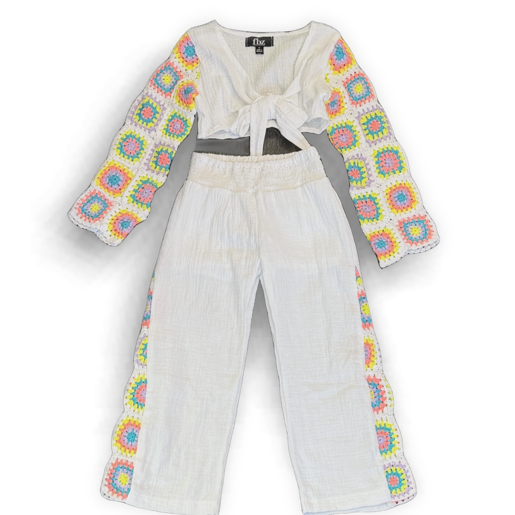 FBZ Neon Crochet Gauze Pant
