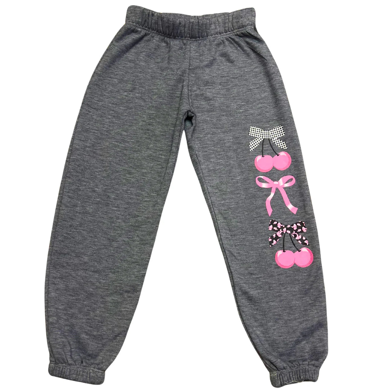 Firehouse Cherry Bow Sweatpants - Grey