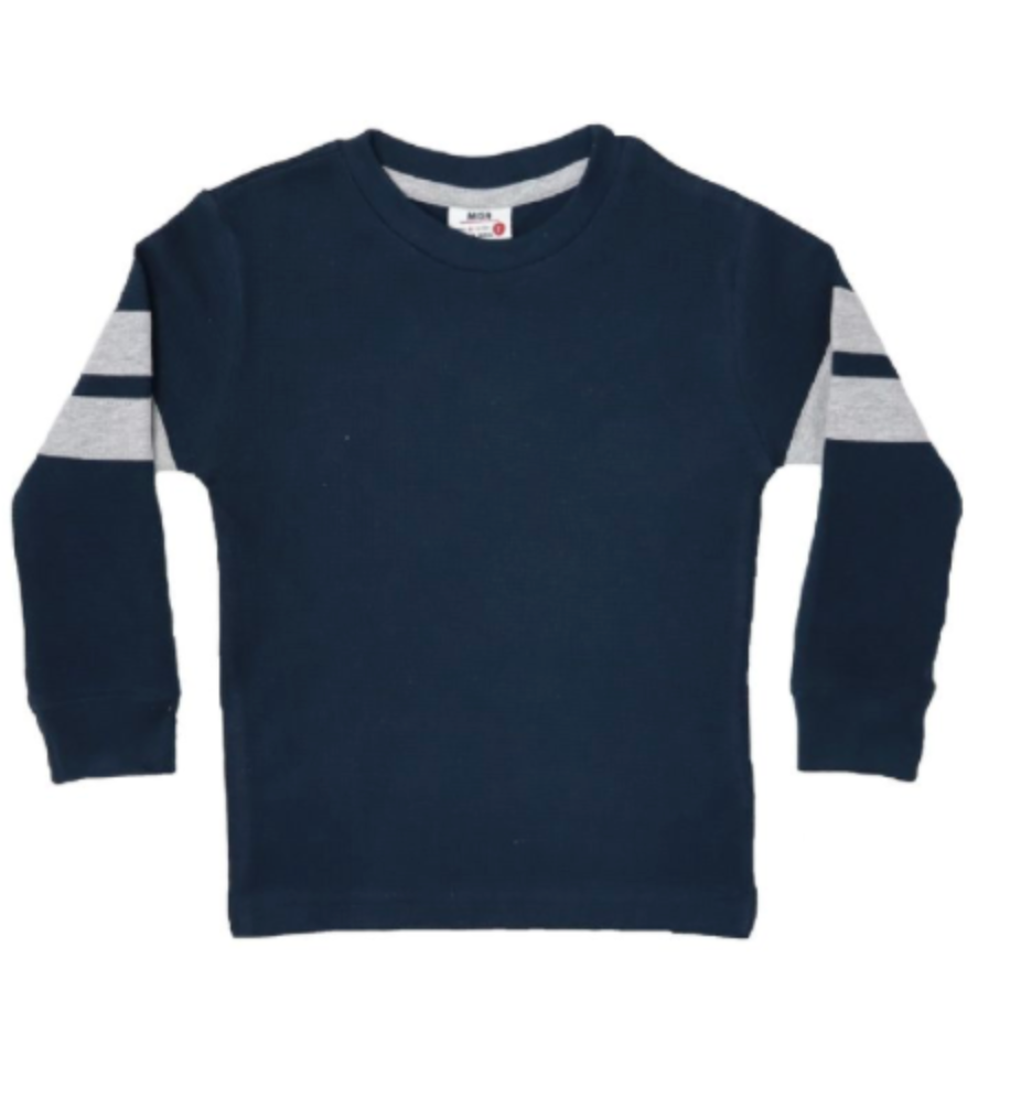 Mish Thermal Striped Shirt Navy