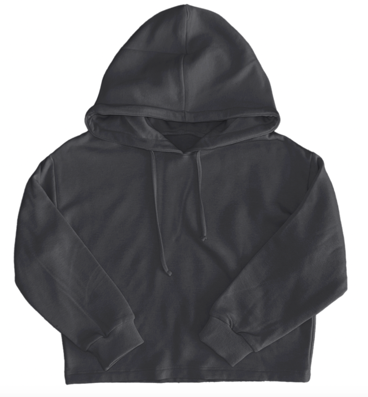 Suzette Cloud Hoodie w Raw Edge Bottom Black