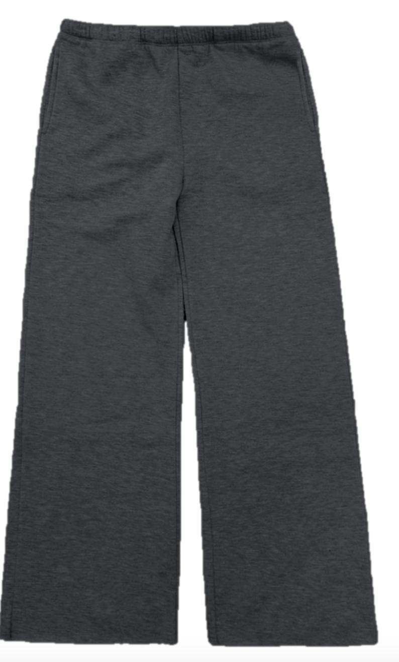 Suzette Cloud Narrow WB Wide Leg Raw Edge Pant Black