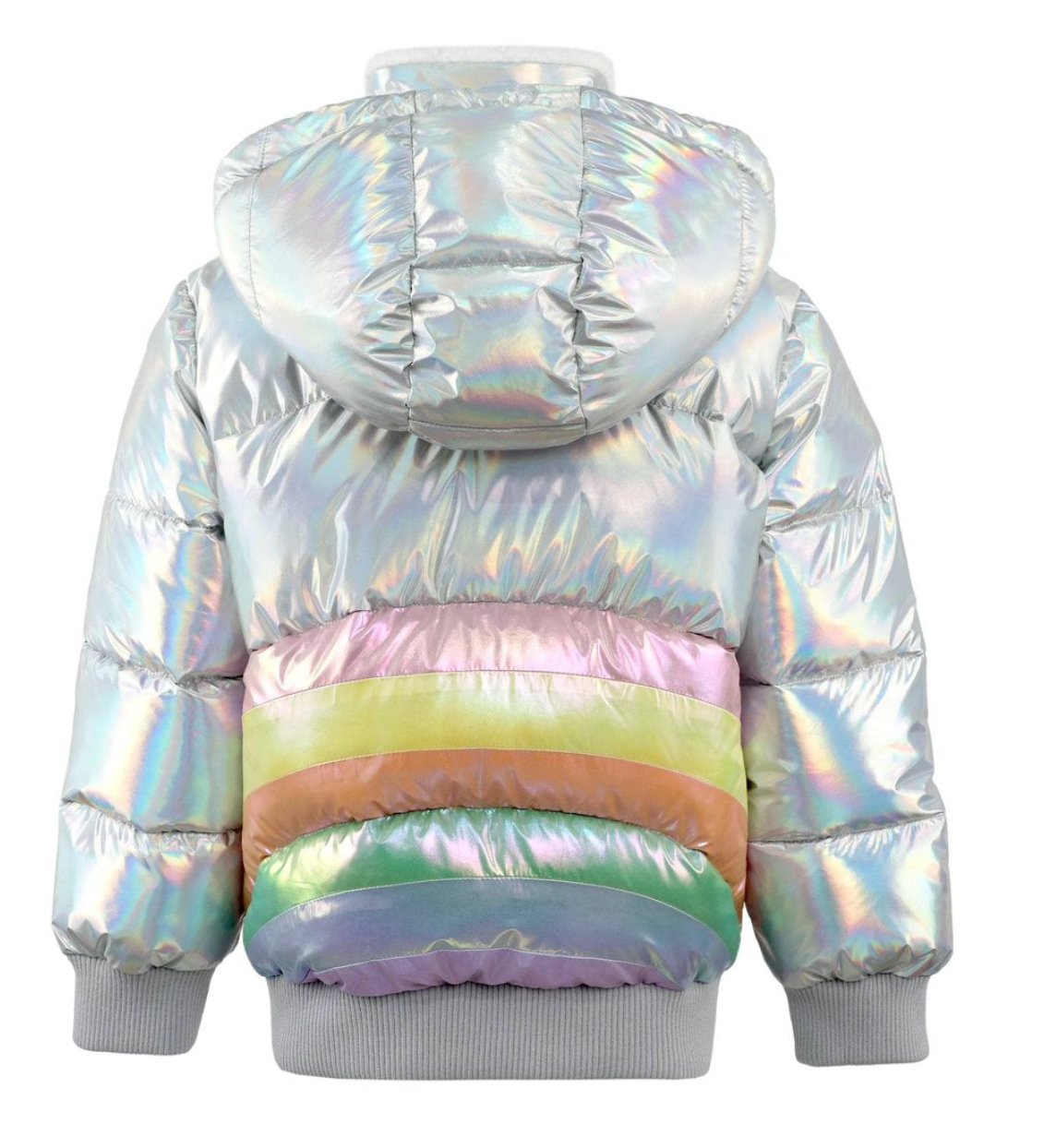 Lola And The Boys Hologram Rainbow Puffer