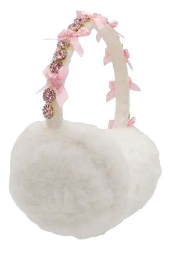 Bari Lynn Earmuffs White Bows & Jewels