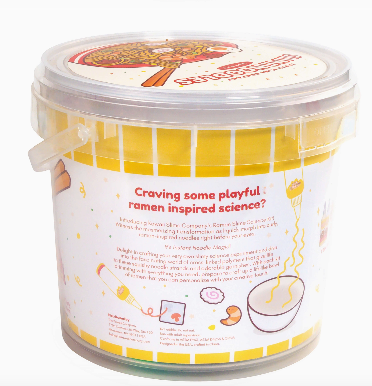 Kawaii Instant Ramen Noodles Slime Science Kit