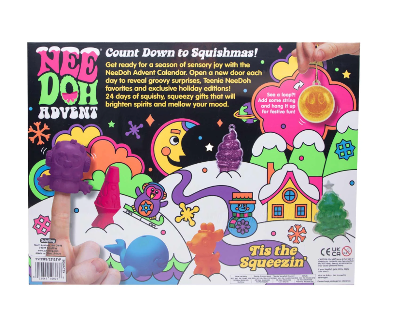 Nee Doh Squishmas Groovy Glob 2025 Fidget Toy Advent Calendar