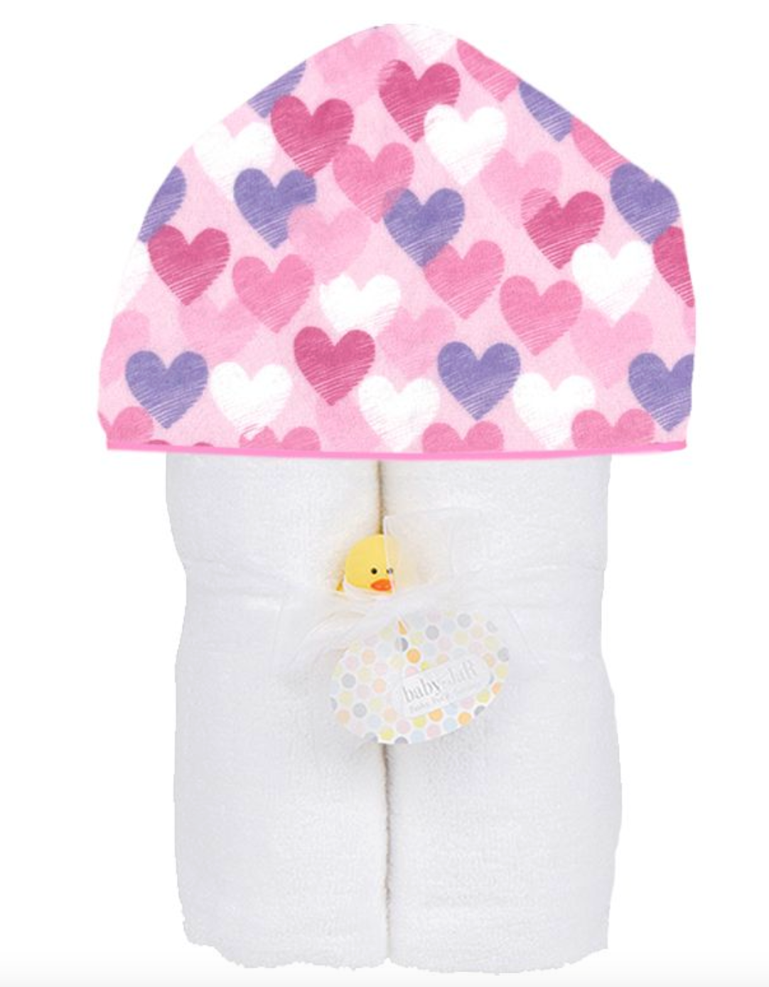 Baby JaR Hooded Towel - Doodle Hearts