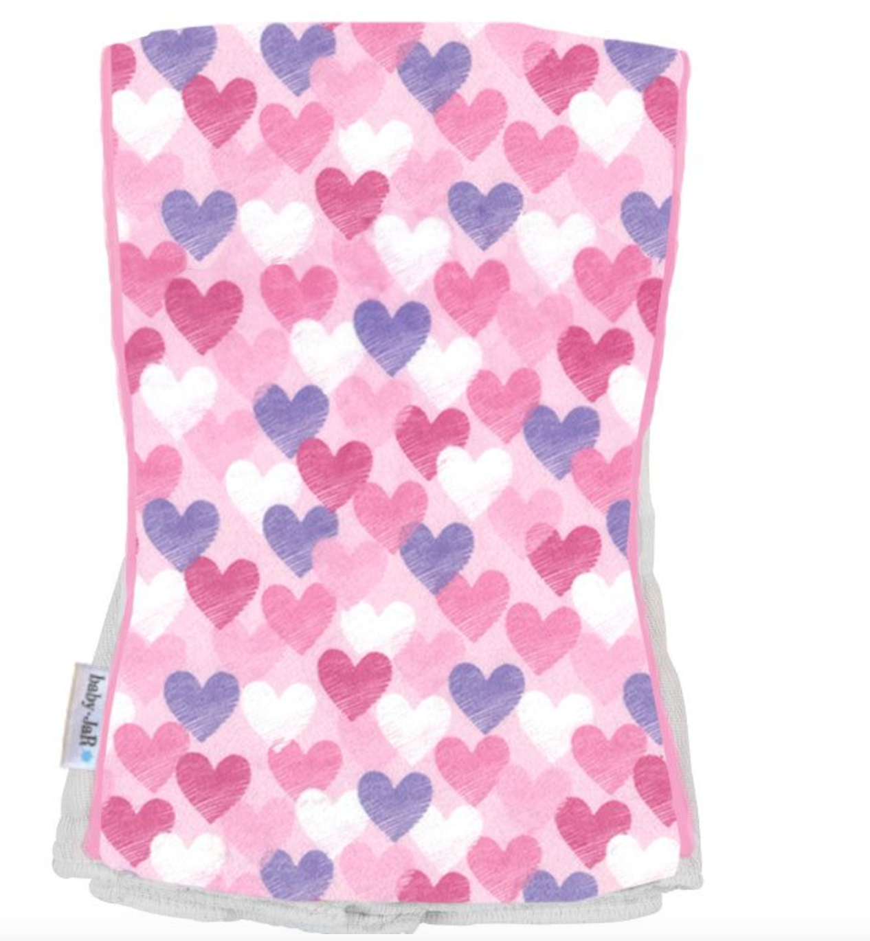 Baby JaR Burp Cloth - Doodle Hearts