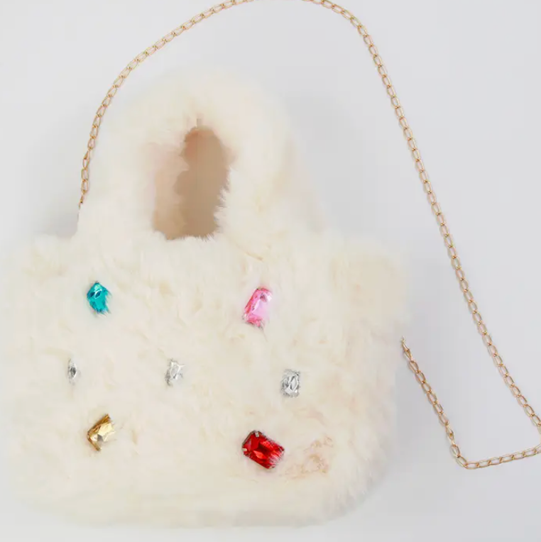 Sparkle Sisters Fur Jewel Purse