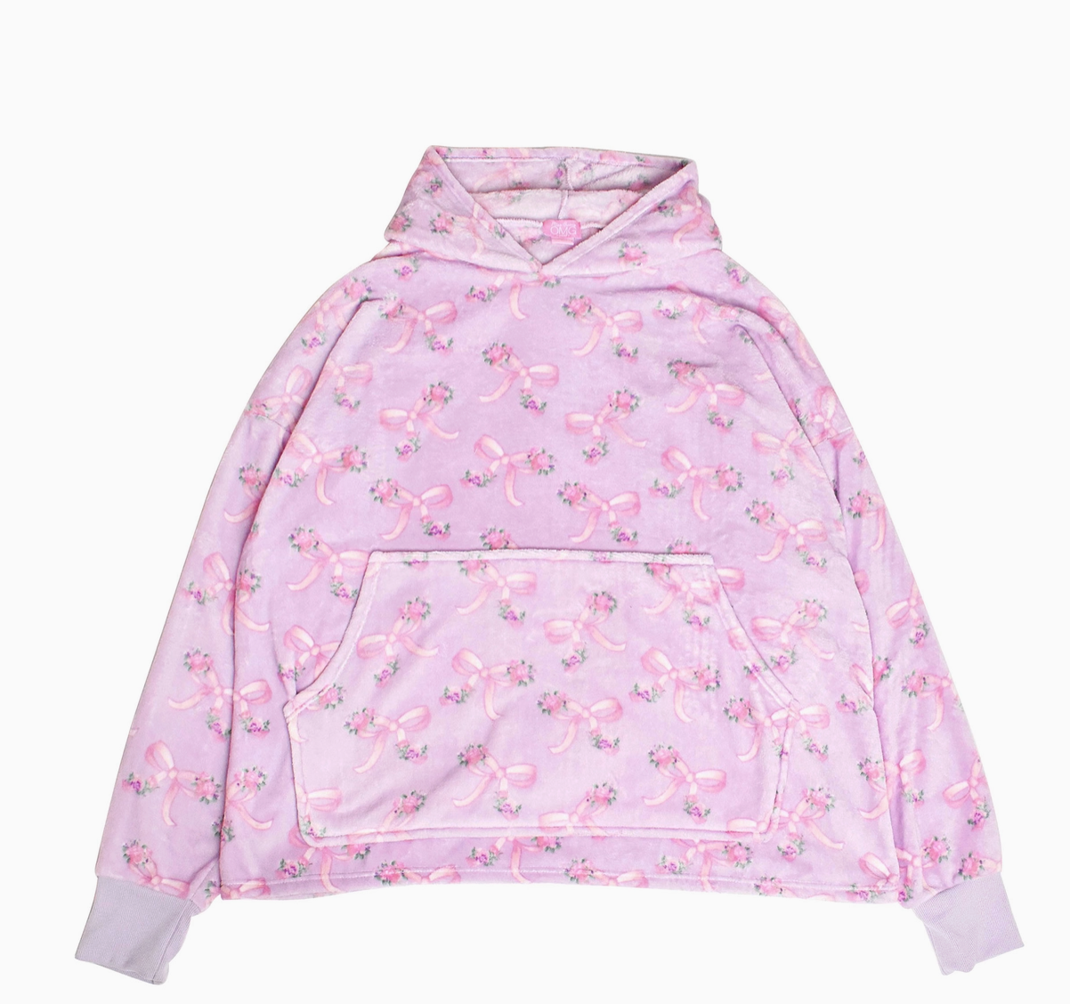 OMG Fleece Pullover Oversized Blanket Hoodie Purple