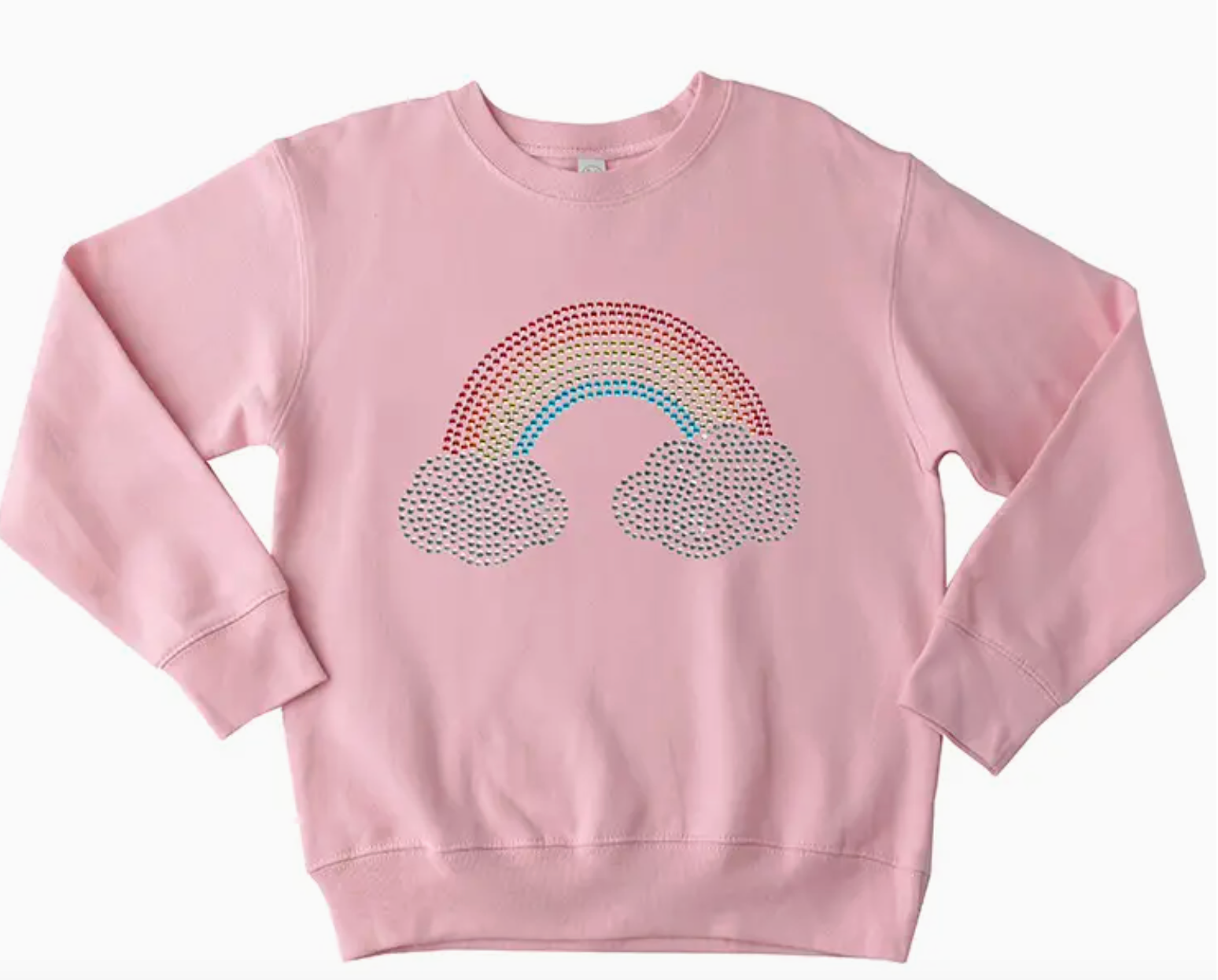 Sparkle Sisters Studded Rainbow Sweatshirt