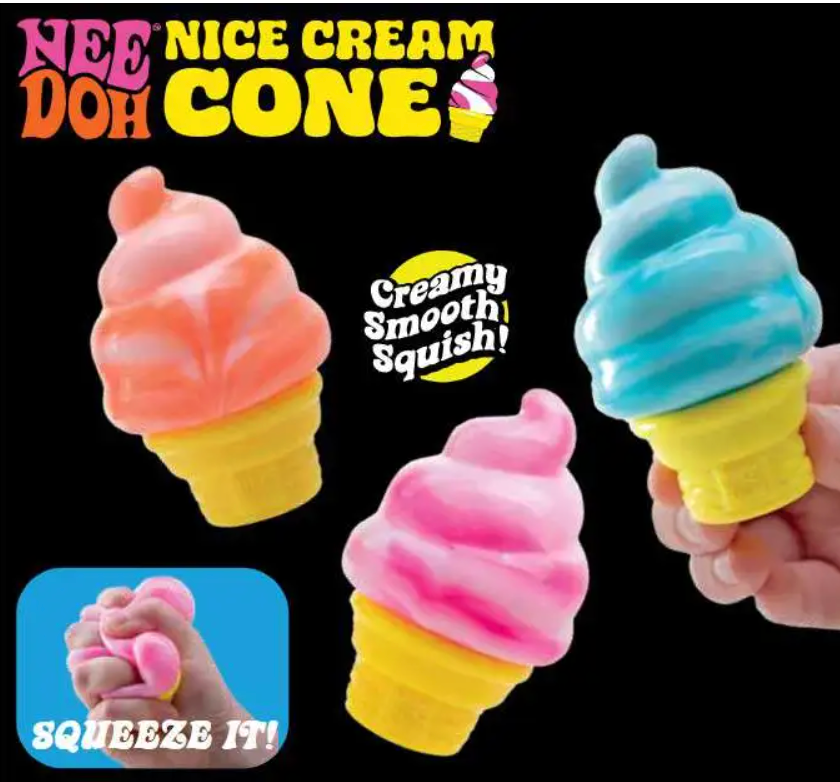 Nee Doh Nice Cream Cone Squishy Fidget Toy