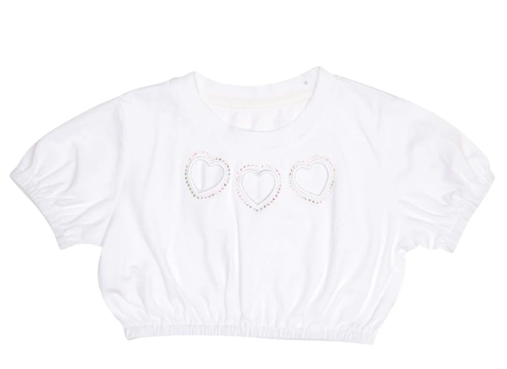 Mini Dreamers Aya Crystal Heart Crop Top