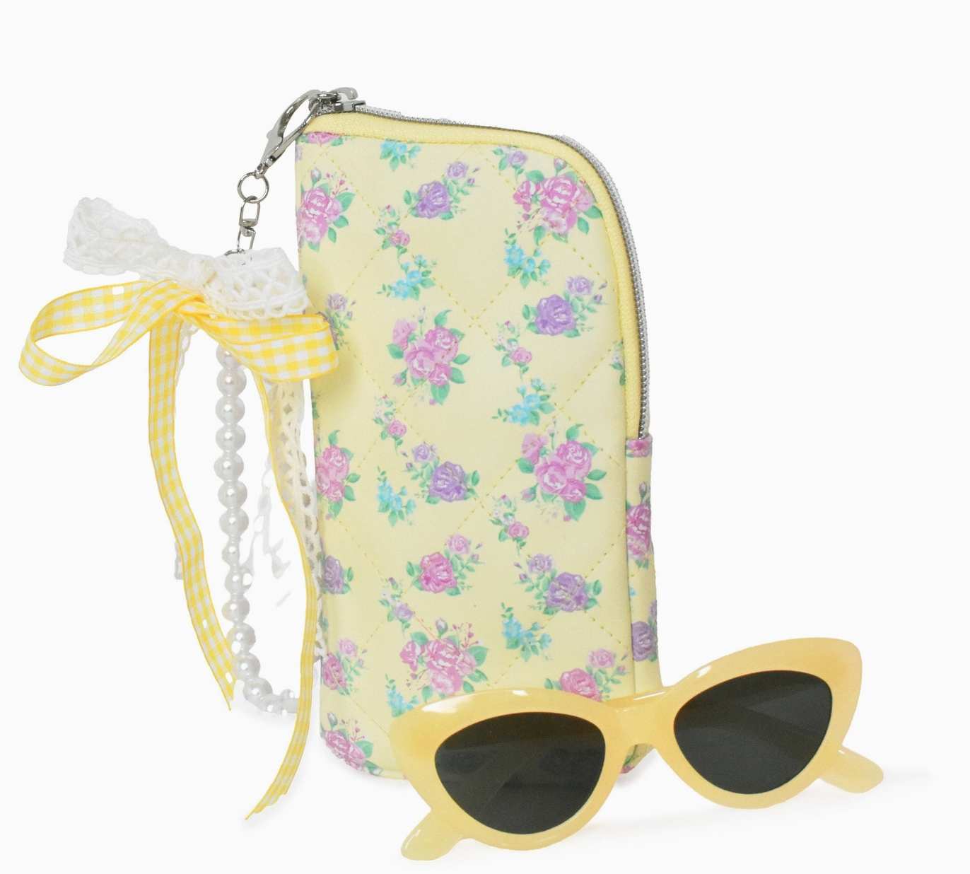 OMG Floral Wristlet Case & Sunglasses