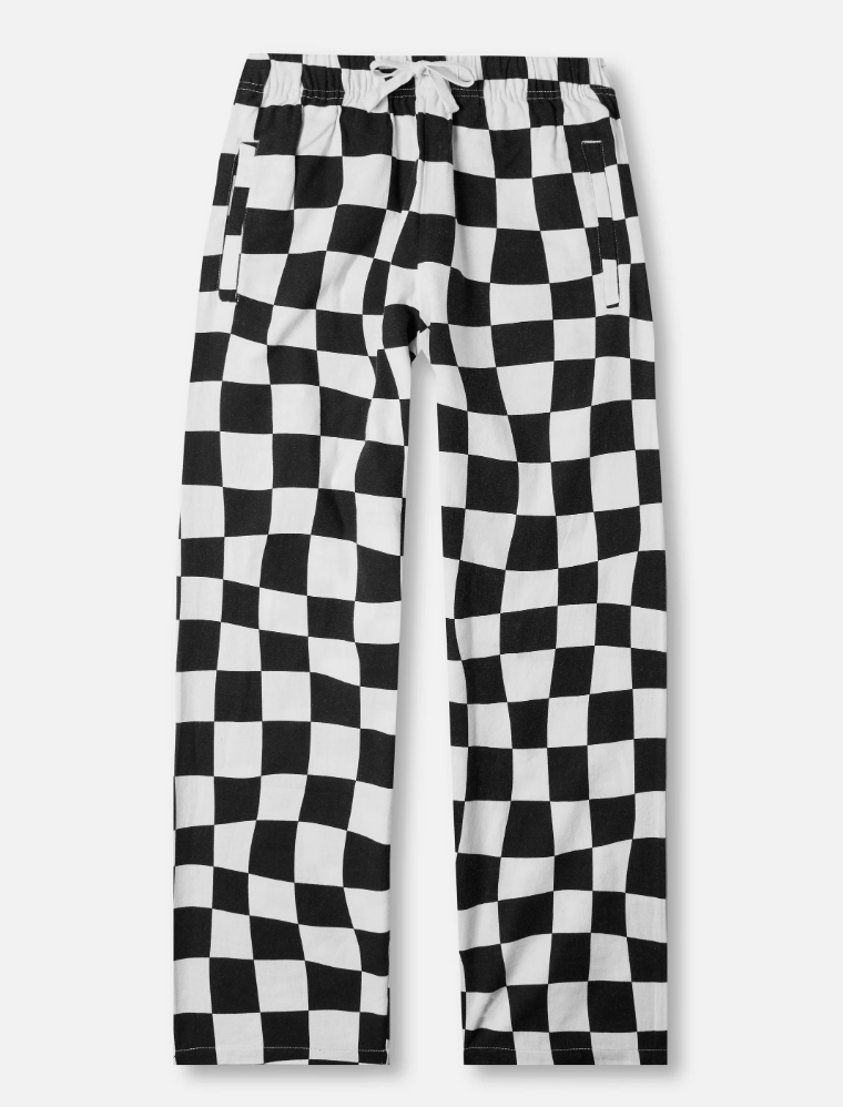 Drip Wavy Checkerboard Cozy Pants
