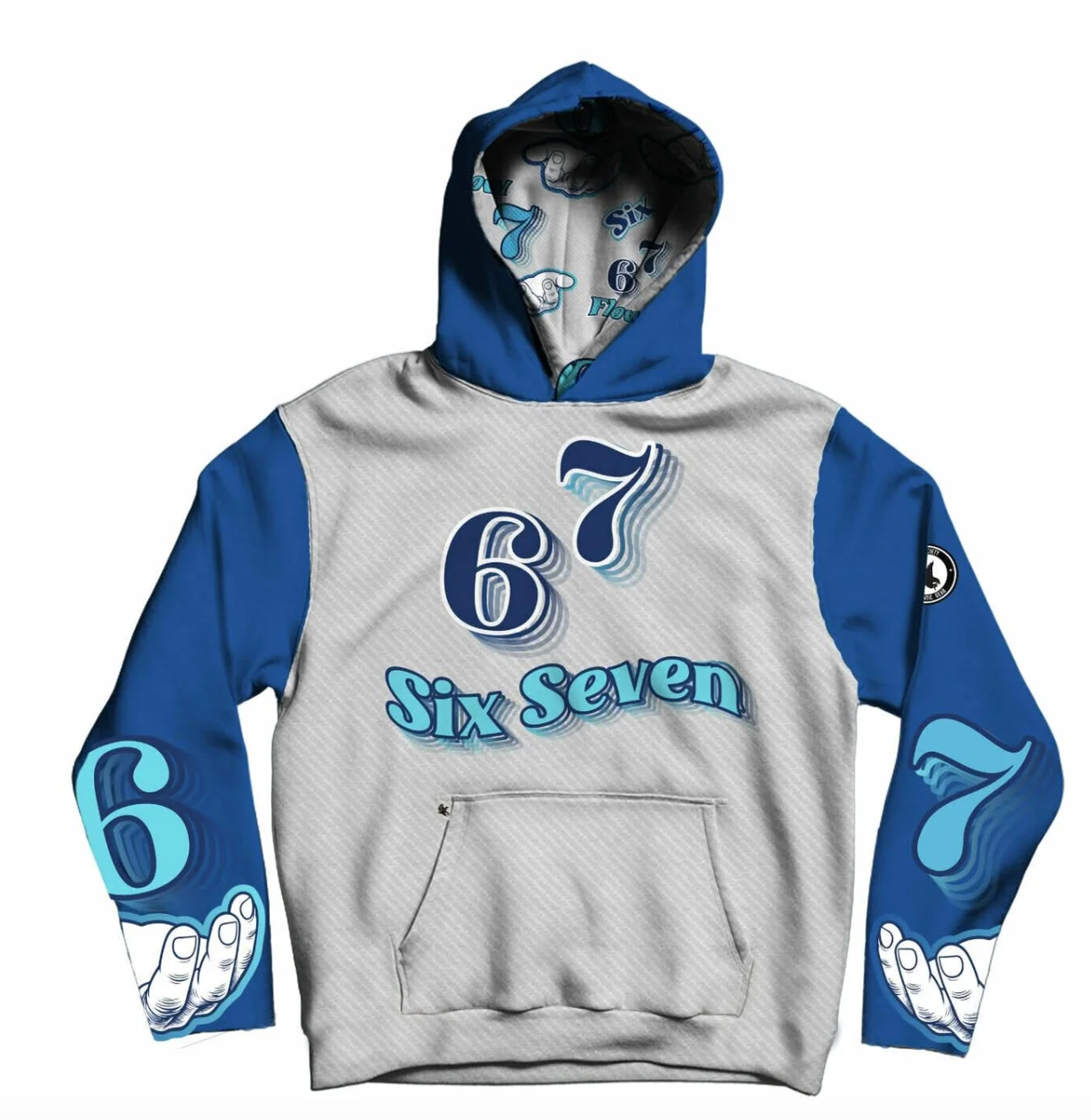 Flow Society 6 7 Meme Handshake Hoodie