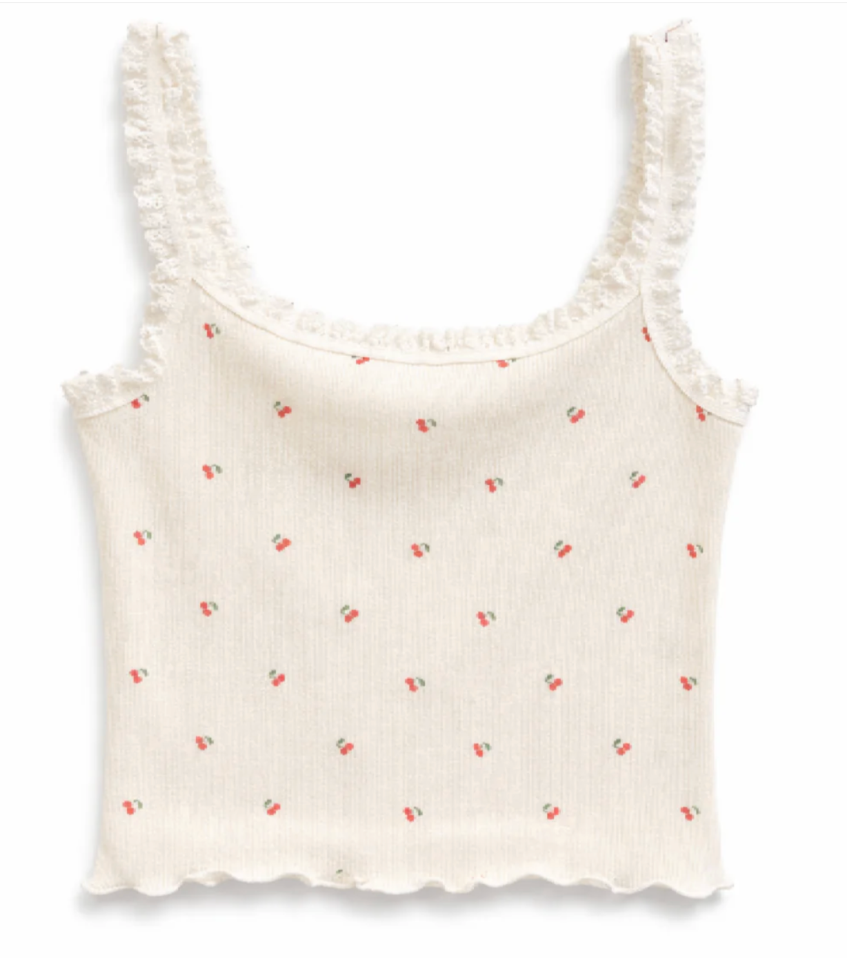 Katie J Mini Cherry Susan Lace Trim Tank