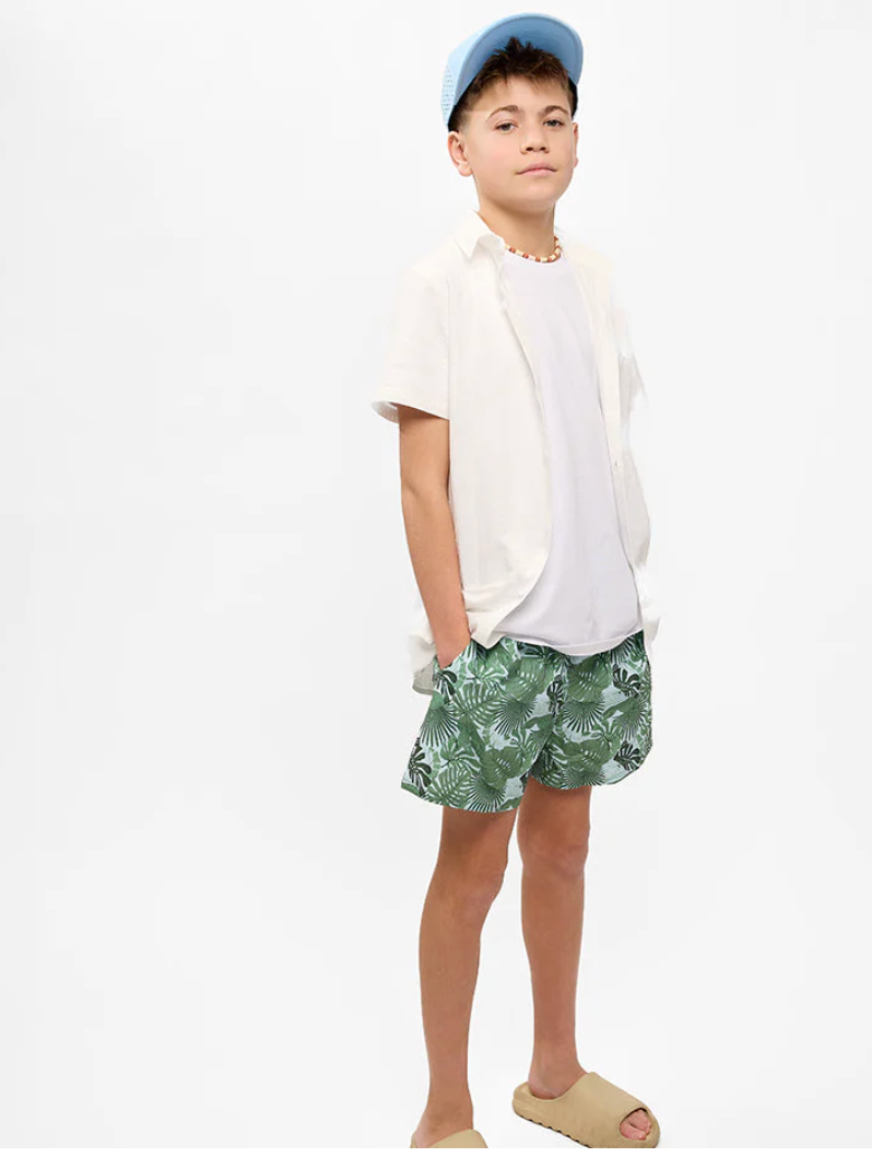 Drip Jungle Palms Swim Trunks