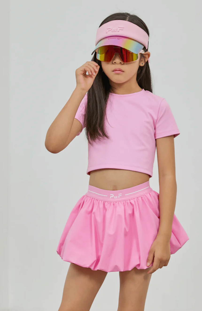 Parfum de Fit Short Sleeve/Bubble Skort Set