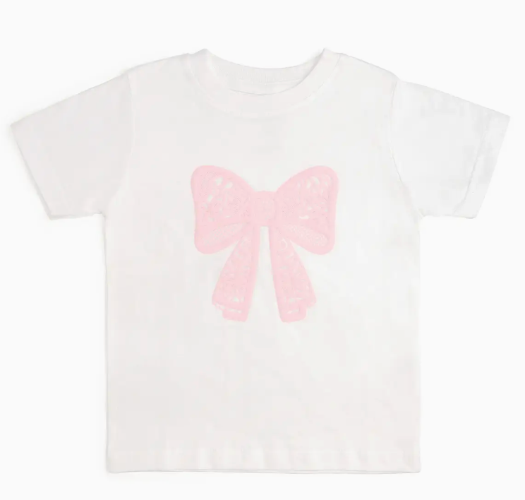 Sweet Wink Lace Bow Puff Tee