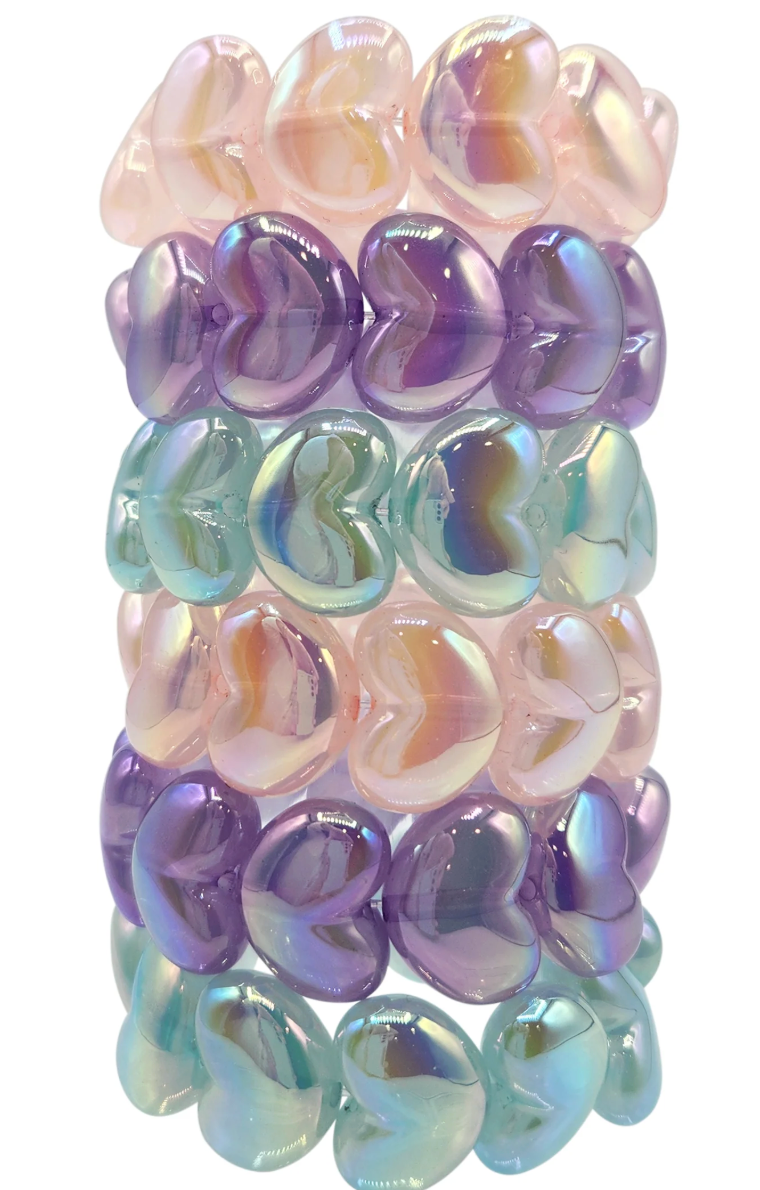 Bottleblond  Chunky Heart Bracelets