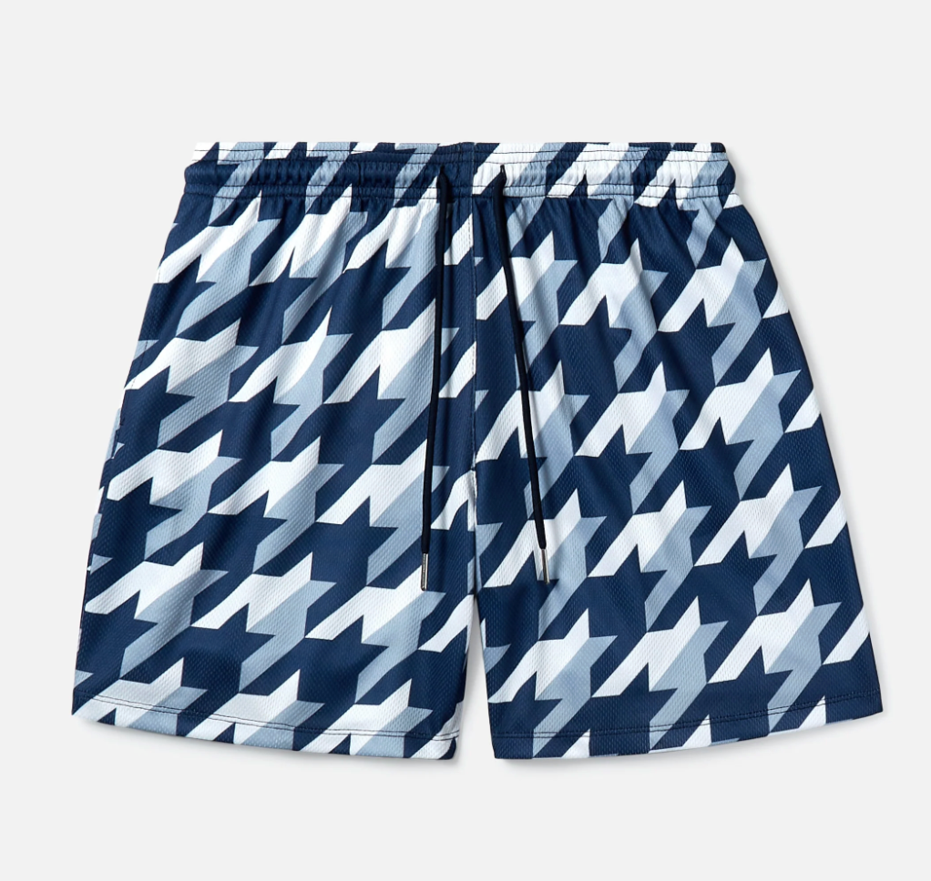 Drip Navy Houndstooth Shorts