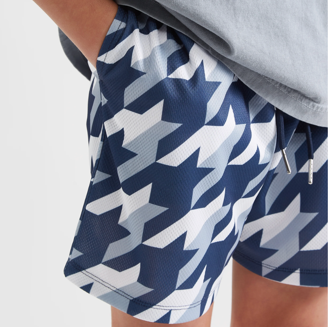 Drip Navy Houndstooth Shorts