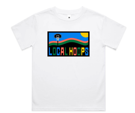 Local Hoops White Summer Buckets Tee