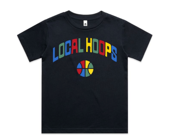 Local Hoops Tee Rainbow