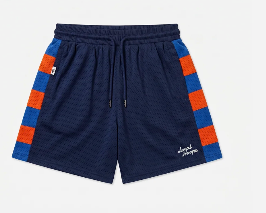 Local Hoops Navy & Orange Shorts