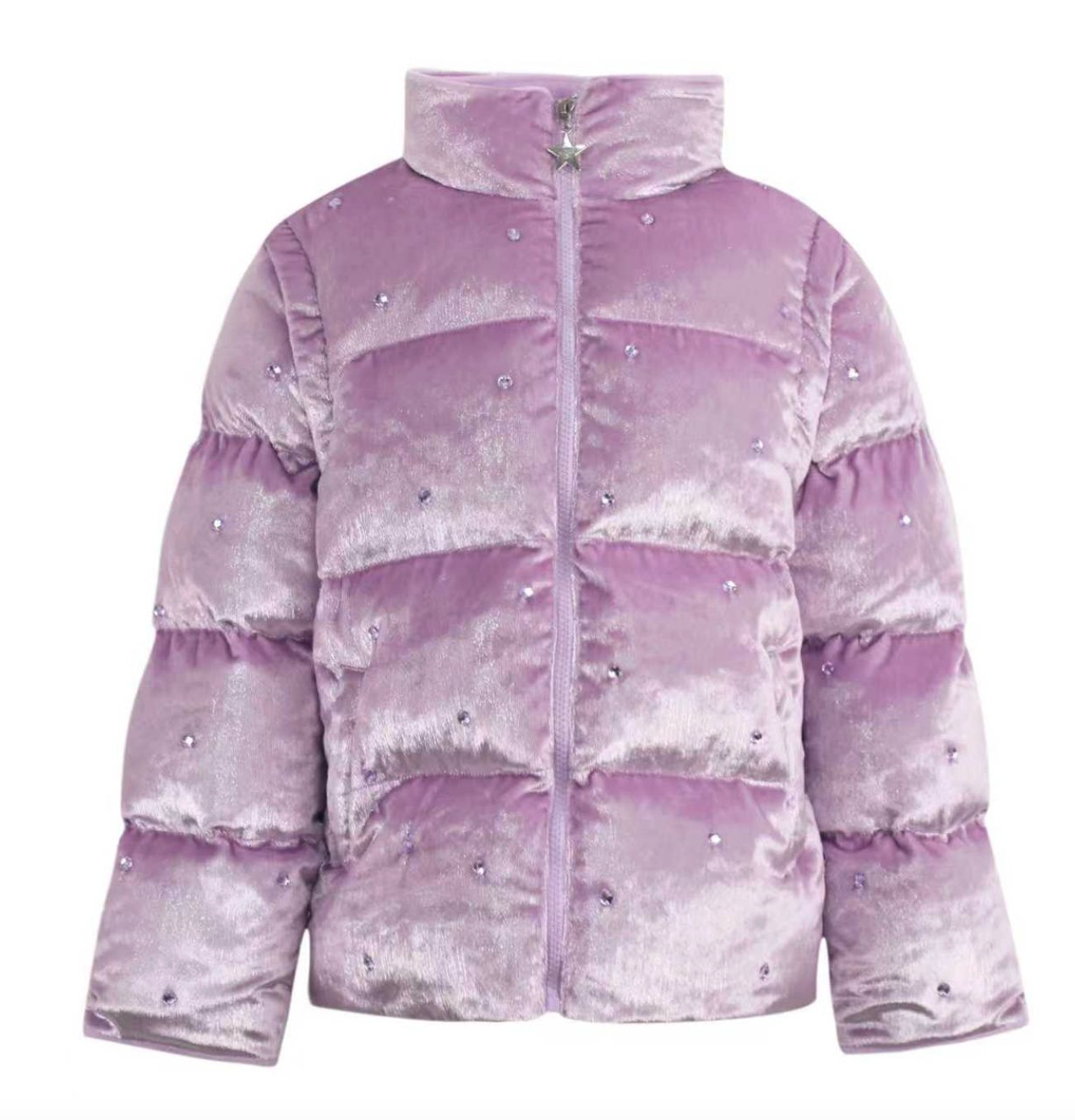 Lola & the Boys Lavender Gem Convertible Puffer
