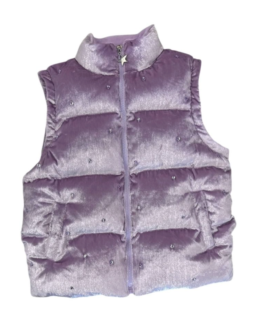 Lola & the Boys Lavender Gem Convertible Puffer