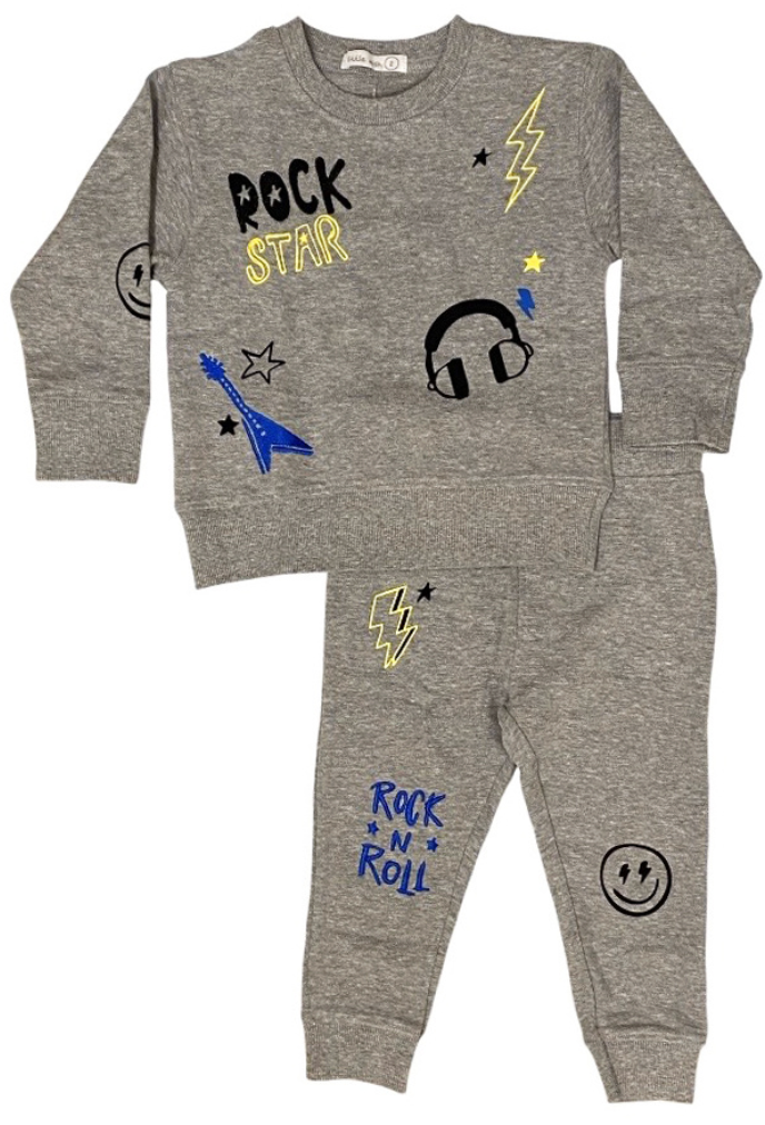 Little Mish Rock Doodles Sweat Set