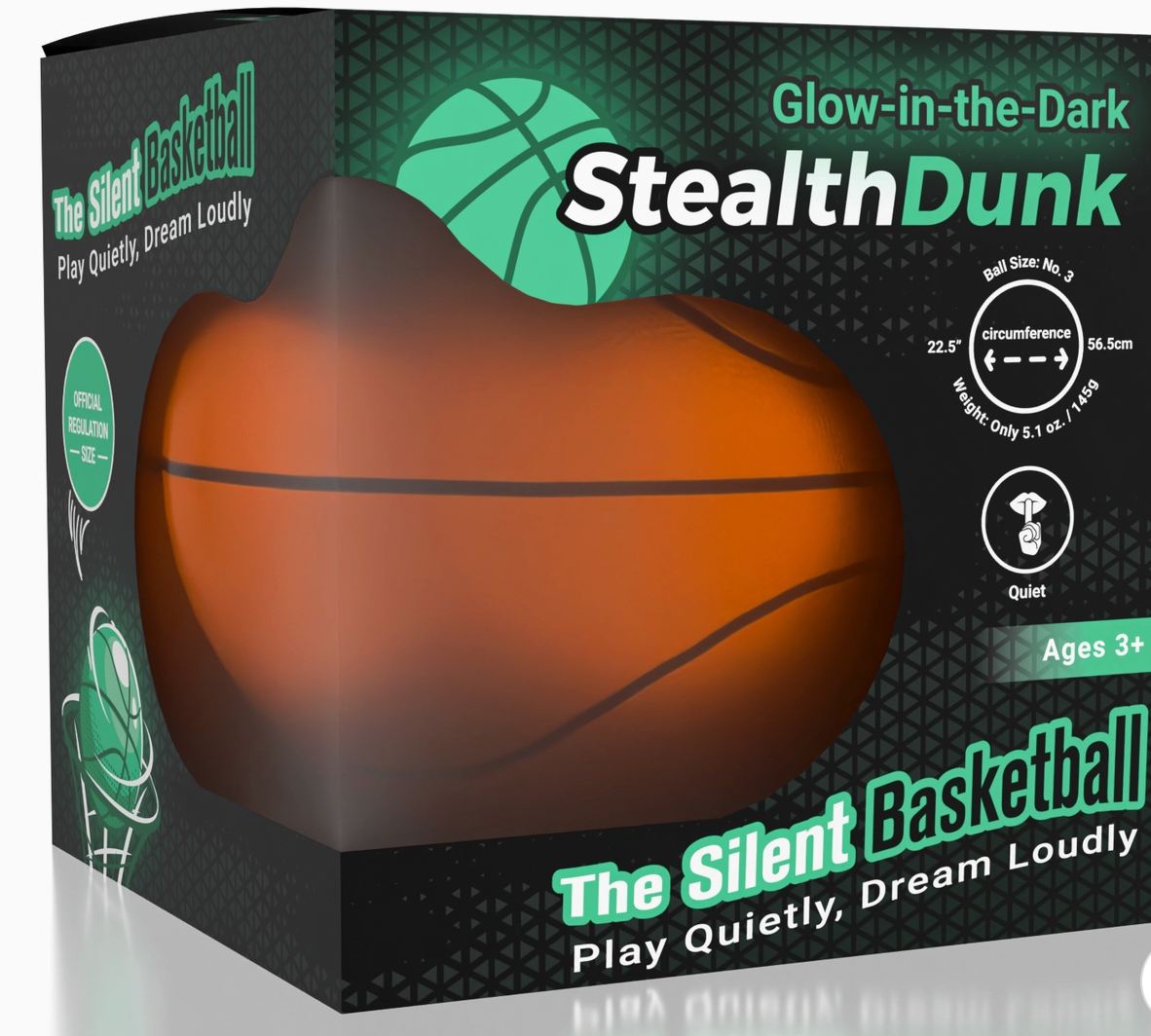 Glow-in-The-Dark Silent Basketball