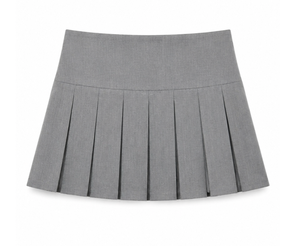 Theme Grey Pleated Skort