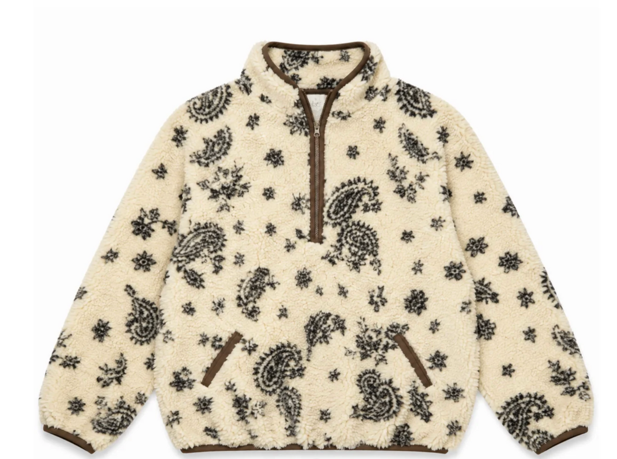 Katie J Milly Quarter Zip Sherpa Jacket