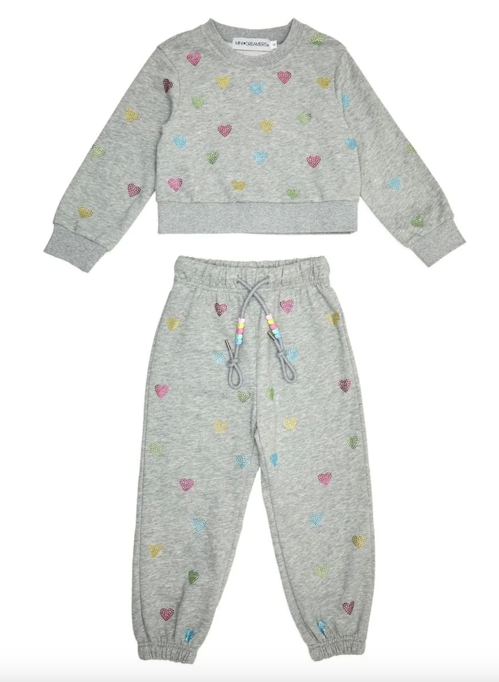 Mini Dreamers Crystal Hearts Sweatshirt/Sweatpants Set