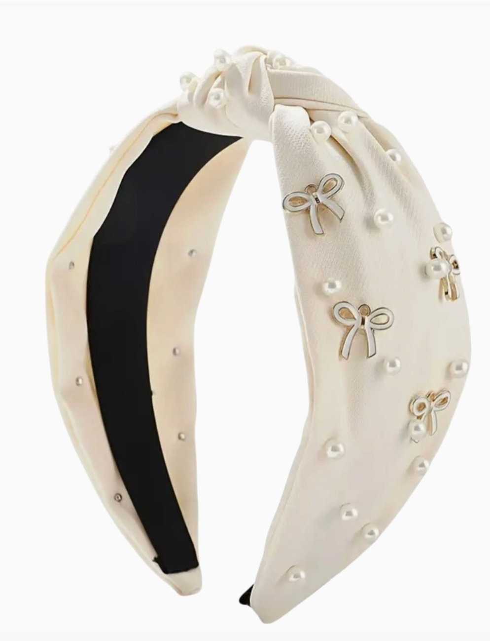 Knot Headband Pearl & Bow