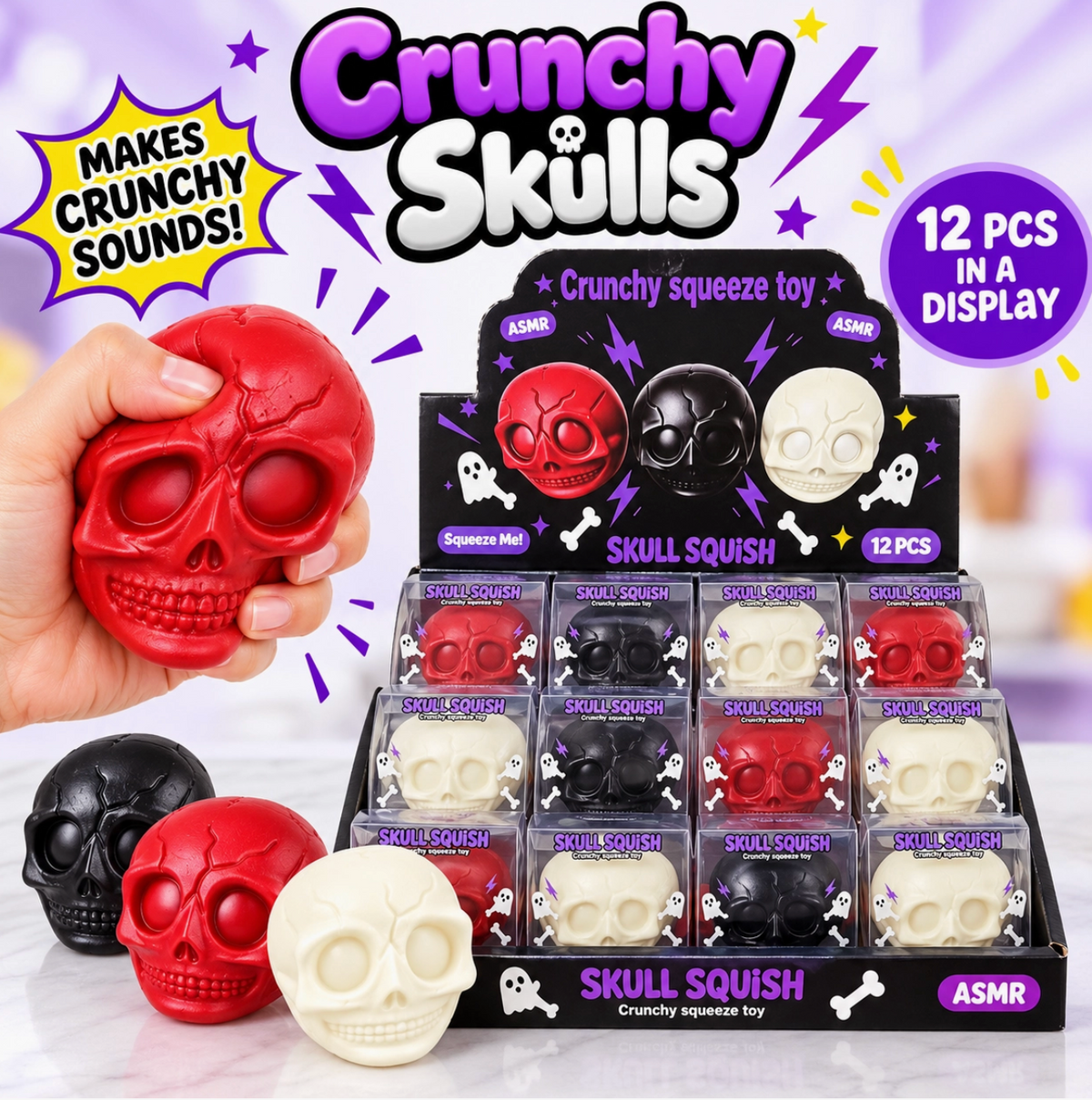 Crunchy Skulls Squishy