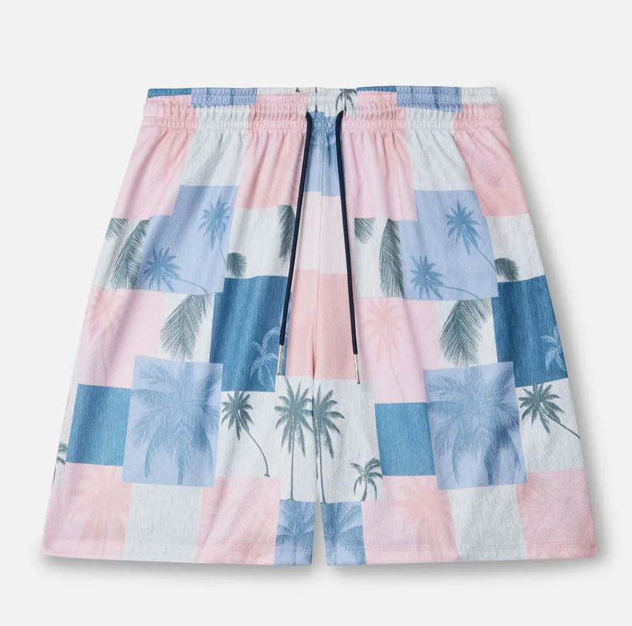 Drip Palm Patchwork Shorts