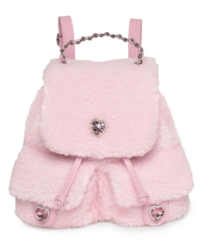 OMG Heart Sherpa Mini Backpack