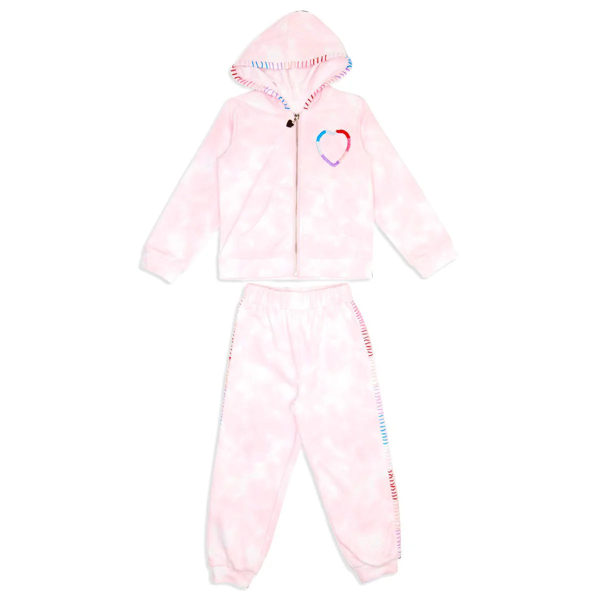 Mini Dreamers Heart Stitched Tie Dye Set