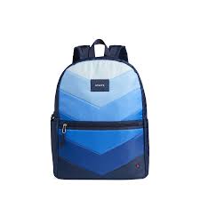 Blue Chevron Puffer Backpack