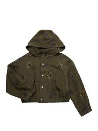 Olive Black Star Hoodie Jacket