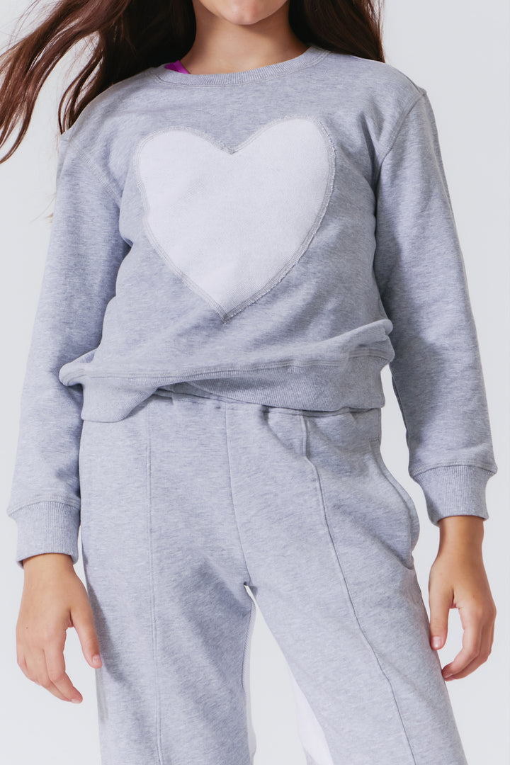 Terez Cotton Heart Crewneck