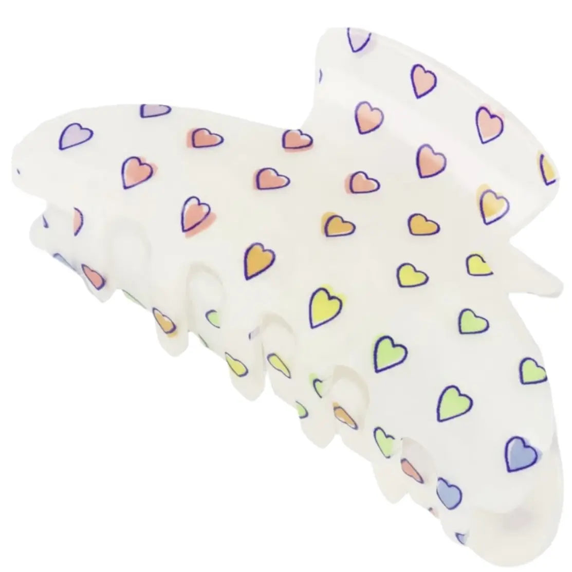Lil Darlings Multi Pastel Hearts Hair Clip