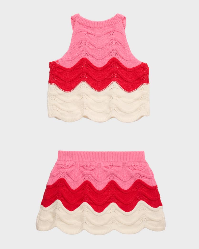 Design History Scalloped Two piece Crochet Set