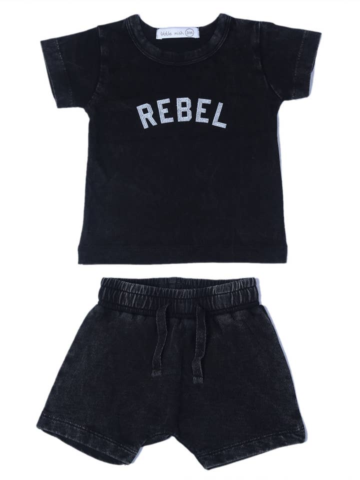Little Mish Rebel Tee and Shorts Set