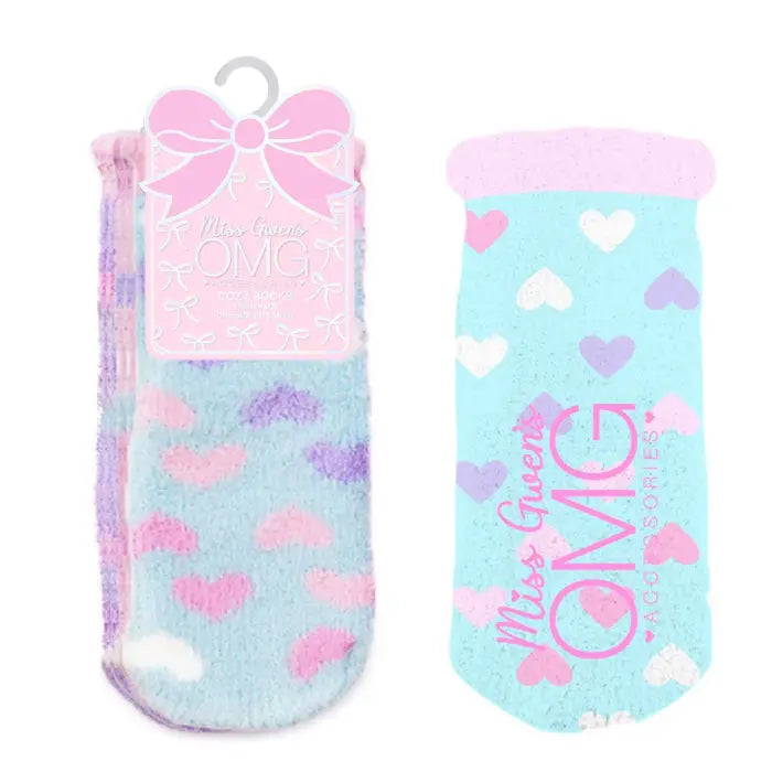 Heart Print 3 Pack Cozy Socks Set